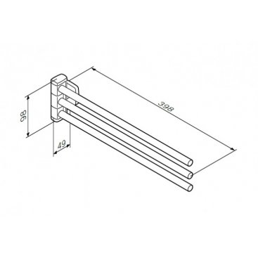 Полотенцедержатель тройной поворотный Am.Pm Gem A9032700