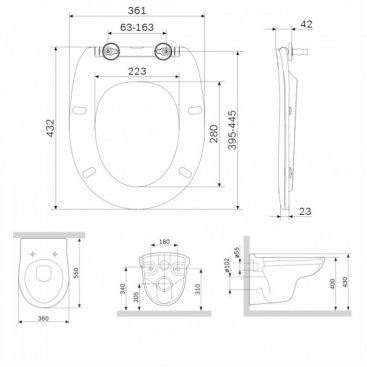 Унитаз AM. PM Sense C741700SC