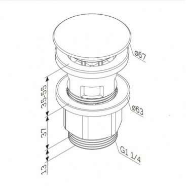 Донный клапан Am.Pm F0700P00 click-clack