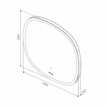 Зеркало Am.Pm Func 55x55
