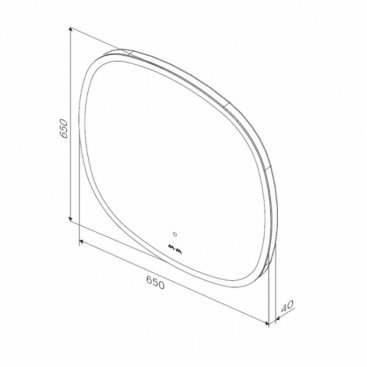 Зеркало Am.Pm Func 65x65
