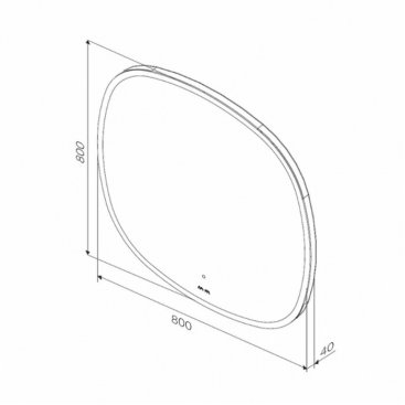 Зеркало Am.Pm Func 80x80