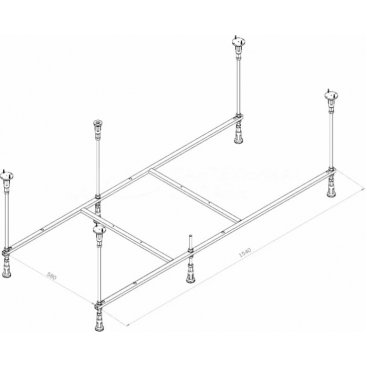 Каркас для ванны Am.Pm Func W84A-160-070W-R