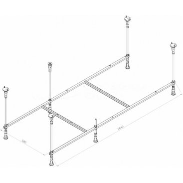 Каркас для ванны Am.Pm Func W84A-170-070W-R