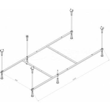 Каркас для ванны Am.Pm Func W84A-170-080W-R