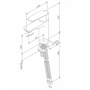 Смеситель для раковины Am.Pm Gem F90A02122