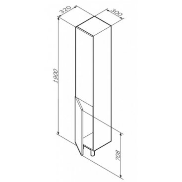 Пенал Am.Pm Gem M90CSR0306WG