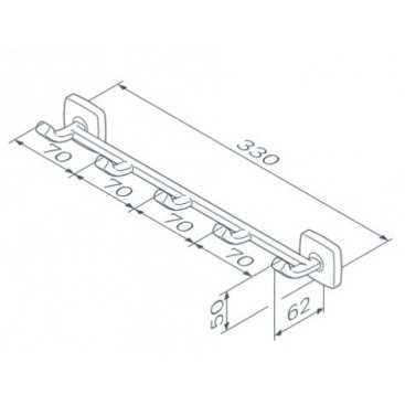 Планка с 5-ю крючками Am.Pm Gem A9035900