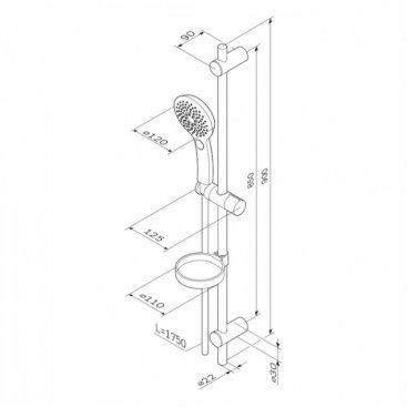 Душевой гарнитур Am.Pm Inspire 2.0 F0150A000