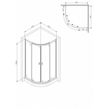 Душевой уголок Am.Pm X-Joy W88G-205-080BT