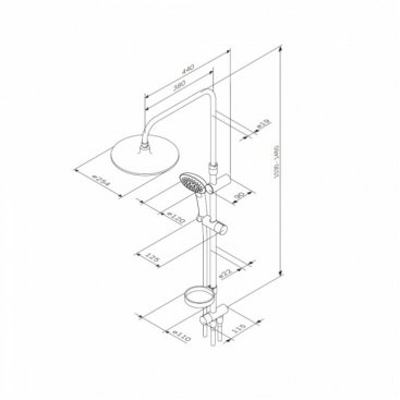 Душевая стойка Am.Pm Spirit 2.0 F0770A100