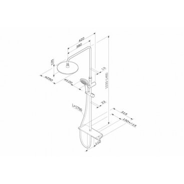 Душевая стойка Am.Pm Spirit 2.0 F0770A400