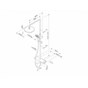 Душевая стойка Am.Pm Spirit 2.0 F0770A500