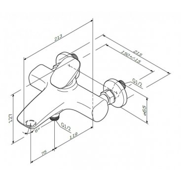 Смеситель для ванны Am.Pm Spirit 2.0 F70A10000