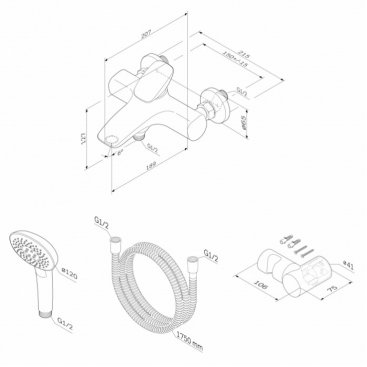 Смеситель для ванны Am.Pm Spirit 2.0 F70A15000