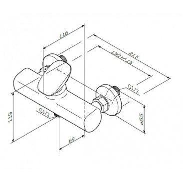 Смеситель для душа Am.Pm Spirit 2.0 F70A20000