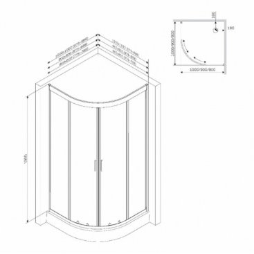 Душевой уголок Am.Pm Tender W45G-301-090TM