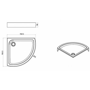 Душевой поддон Am.Pm Like W83T-315-090W