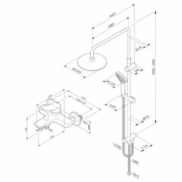 Душевая стойка Am.Pm X-Joy F42885A14