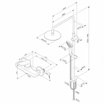 Душевая стойка Am.Pm X-Joy F42885A24