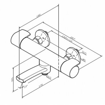 Смеситель для ванны Am.Pm X-Joy F85A40000