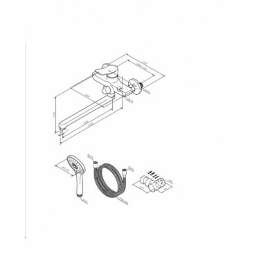 Смеситель для ванны Am.Pm X-Joy F85A95000