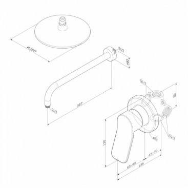 Душевая система Am.Pm X-Joy FB85A2R010