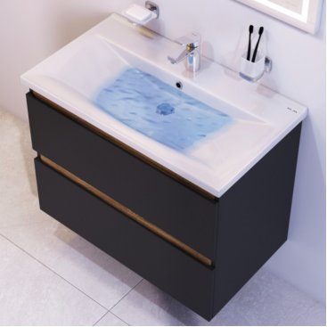 Мебель для ванной Am.Pm X-Joy 80 см подвесная, черный матовый