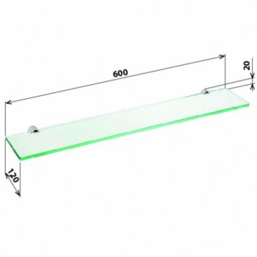 Полка стеклянная Bemeta Alfa 102402242