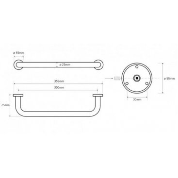 Поручень 35 см Bemeta Neo 102307015