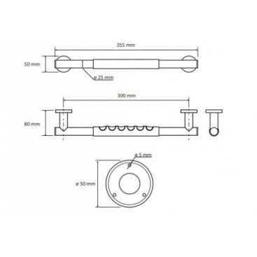 Поручень 35 см Bemeta Omega 104507661