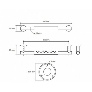 Поручень 50 см Bemeta Omega 104507675