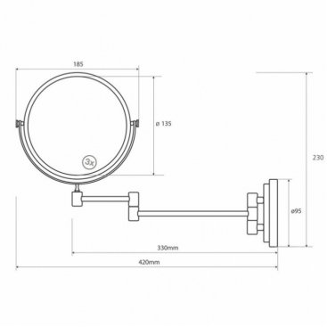 Косметическое зеркало Bemeta Omega 106301122