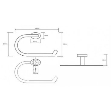 Полотенцедержатель Bemeta Oval 118404061