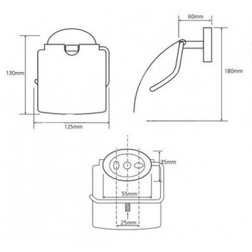 Держатель для туалетной бумаги с крышкой Bemeta Oval 118412011