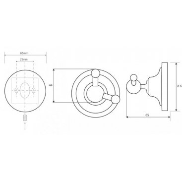 Двойной крючок Bemeta Retro 144306032