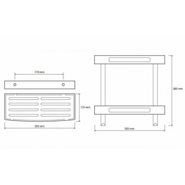 Мыльница подвесная двойная Bemeta Cytro 102308241