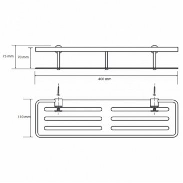 Мыльница подвесная с бортиком Bemeta Cytro 146208062