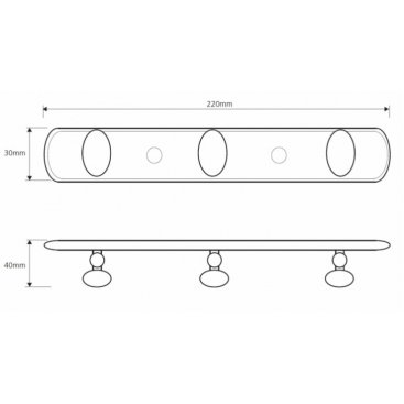 Планка с 3-мя крючками Bemeta Hotel 106105181