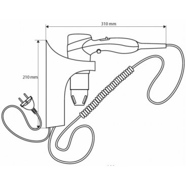 Фен настенный с держателем Bemeta Hotel 945233066