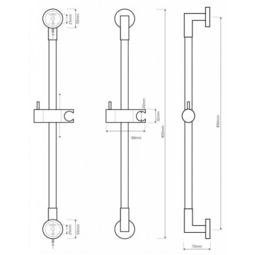 Душевая штанга 60 см Bemeta Shower 104114122