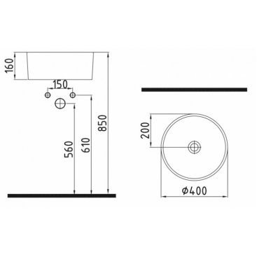 Раковина Bien Harmony HRLG04001FD0W3000