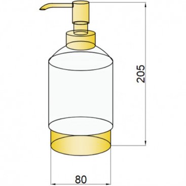 Дозатор мыла Boheme 10222 золото