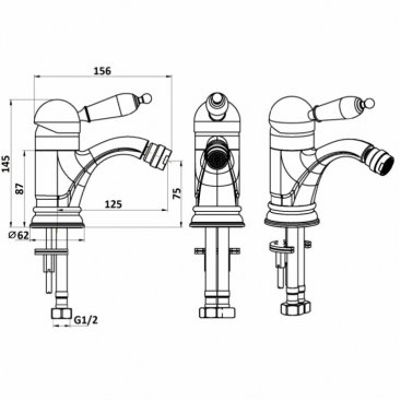 Смеситель для биде Boheme Medici Ripresa 306 бронза