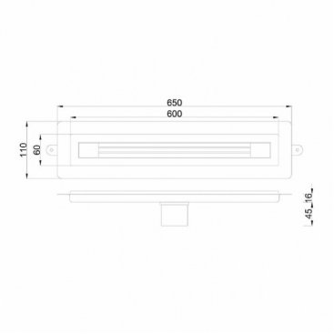 Душевой лоток Boheme B&T Infinity 60 см золото матовое