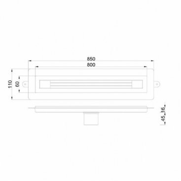 Душевой лоток Boheme B&T Infinity 80 см золото