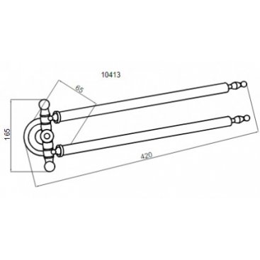 Полотенцедержатель двойной Boheme Brillante 10442 хром