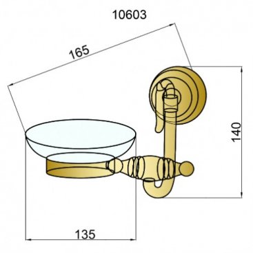 Мыльница Boheme Medici 10603 бронза