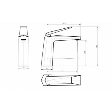 Смеситель для раковины Boheme Venturo 371-W хром-белый