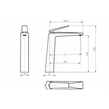 Смеситель для раковины Boheme Venturo 372-W хром-белый